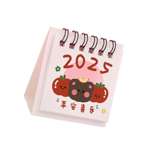 10個/セット小さなデスクカレンダー漫画カレンダー毎月2025デスクトップスタンディングフルーツ