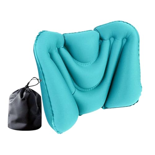 Generisch Cojín de apoyo para la espalda, ergonómico, hinchable, transpirable, plegable, cojín lumbar y cojín lumbar para coche, para viajes, avión, exterior, hogar, oficina, asiento de coche, sillón