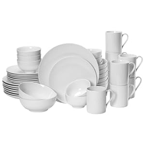 Mikasa Cheers 40-Piece Dinnerware Set, Service for 8, White