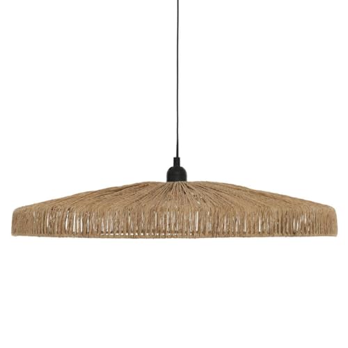 Atmosphera - Suspension Bellamy en Jute Tressé Beige D 58 cm - Luminaire Style Bohème, Hauteur Ajustable Pour Salon, Chambre