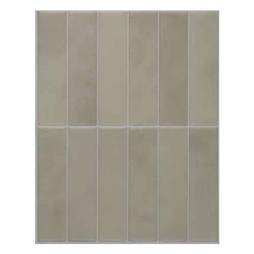 SMART TILES Peel and Stick Backsplash - 5 Sheets of 11.87\" x 9\" - 3D Adhesive Peel and Stick Tile Backsplash for Kitchen, Bathroom, Wall Tile