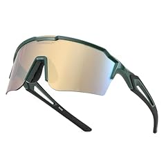 Green Frame Gold Mirror Lens