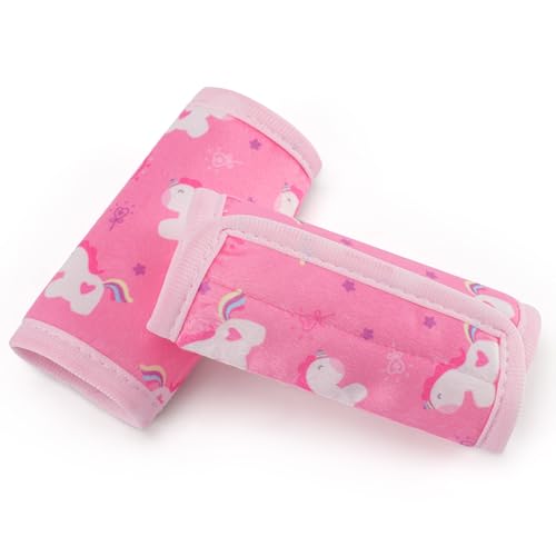 Image of COOLBEBE Car Seat Straps Shoulder Pads for Baby Kids, Super Soft Seat Belt Covers for All Car Seats /Pushchair /Stroller /High Chair