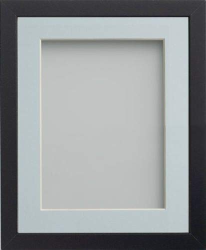 Frame Company Light Blue Mount Allington Black 10X10 Inch Frame With For Image 5X5 Inch *Choice Of Sizes* Fitted With Real Glass