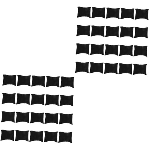 SUNCN 40個 時計箱の小さな枕 ブレスレットディスプレイ用のジュエリー枕 黒の枕カバー 耳 泡枕 結び枕 ブレスレット枕 ジュエリーディスプレイクッション