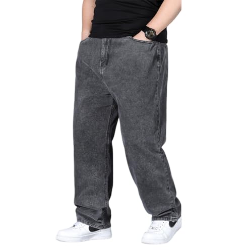 Men's Baggy Hip Hop Jeans Wide Leg Loose Fit Denim Pants