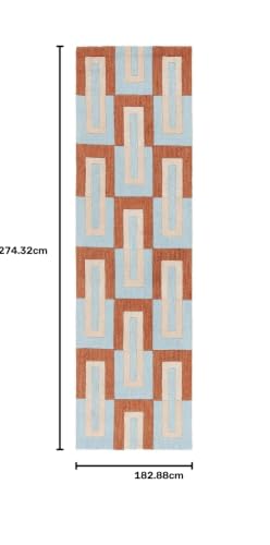 Image of Hand Tufted Wool Carpets Anti Shedding Rug Modern Carpets for Living Room Size 6x9 Feet