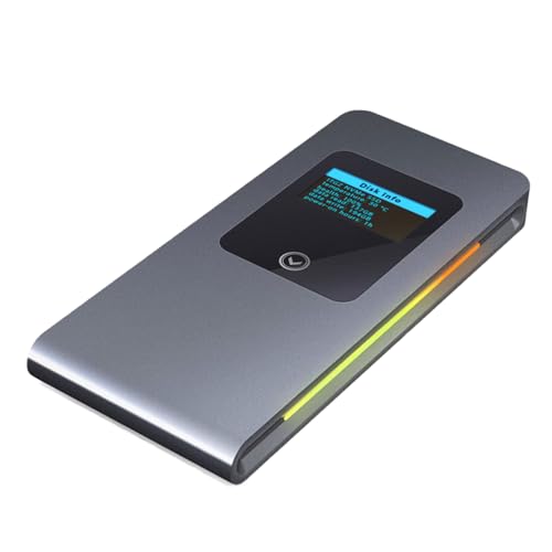 omiinitio Caja de disco duro NVMe de aluminio con una velocidad rápida de 10 Gbps y efecto de luz RGB para almacenamiento de datos, caja SSD de transmisión rápida