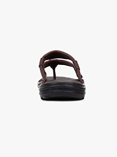 Image of MARDI GRAS Cove (6402 Brown and 6403 D.Brown) | Men's Genuine Leather Loop Thong Sandal With Comfort Sole