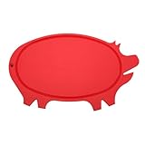 Linden Sweden Pig Shaped Cutting Board – Safe for Meat and Produce, Won’t Dull Knives – Slim, Lightweight Design Easy for Storage – Durable, Dishwasher-Safe, BPA-Free, Red