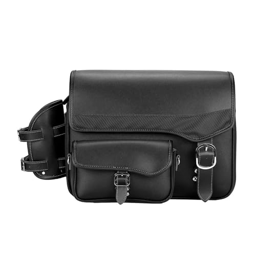 Sacoche moto latérale en cuir PU étanche 15L pour Kawasaki W800 W650 VN250