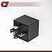 HEROFFIX 1 Pcs Automotive 5 Pins Convertible Top Hydraulic Pump Relay for BMW 325e 1984-1987 No.8H0951253 12V 30/40A Black