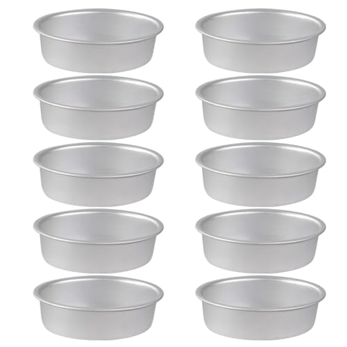 Ldabrye 10 bandejas antiadherentes ovaladas para tartas de queso, moldes de aluminio para tartas de queso, moldes para horno y ollas para hornear