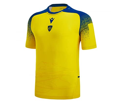 Macron Maillot Enfant Domicile ASM Clermont Auvergne Officiel Rugby - Jaune - 9/10 Ans