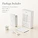 NIIMBOT D110 Upgraded Version Mini Label Maker Machine with 3 Tapes, Portable Bluetooth Thermal Printer, Sticker Labeler with Multiple Templates for Office Organization Home Kitchen School, White