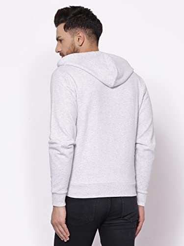 Image of Red Tape Men's Light Grey Solid Hoodies