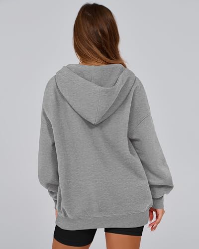 BTFBM Women's Oversized Hoodies Casual Fleece Long Sleeve V Neck Sweatshirts 2025 Trendy Fall Outfits Winter Clothes