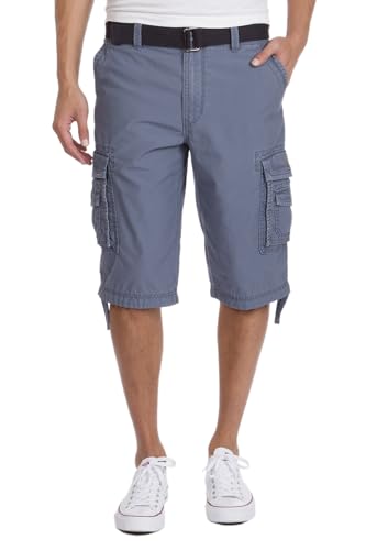 Unionbay Men's Cordova Belted Messenger Cargo Short - Reg and Big and Tall Sizes, Cruiser, 30