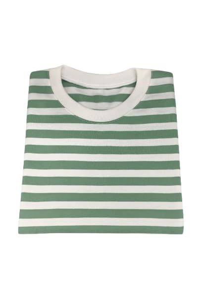 Image of Children's Striped Cotton T-Shirt, Classic Design, Multiple Colors, Age 1-7