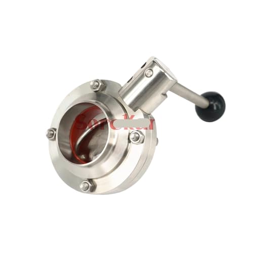 Vanne papillon sanitaire acier inox 304 soudable de 19mm de diamètre - 3