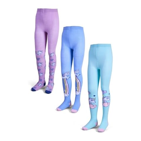 Pack of 3 Girls' Unicorn Tights Cover