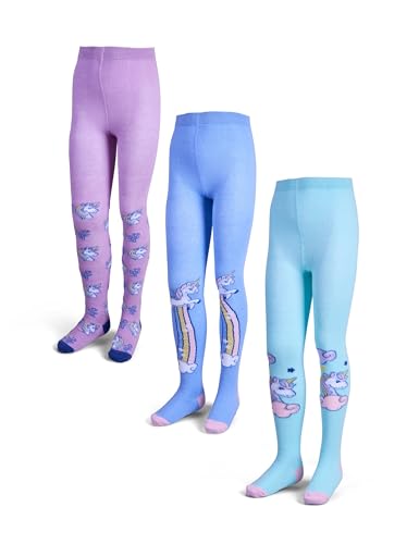 Basic Treasure 3er Pack Kinderstrumpfhosen, Mädchen Strumpfhosen,...