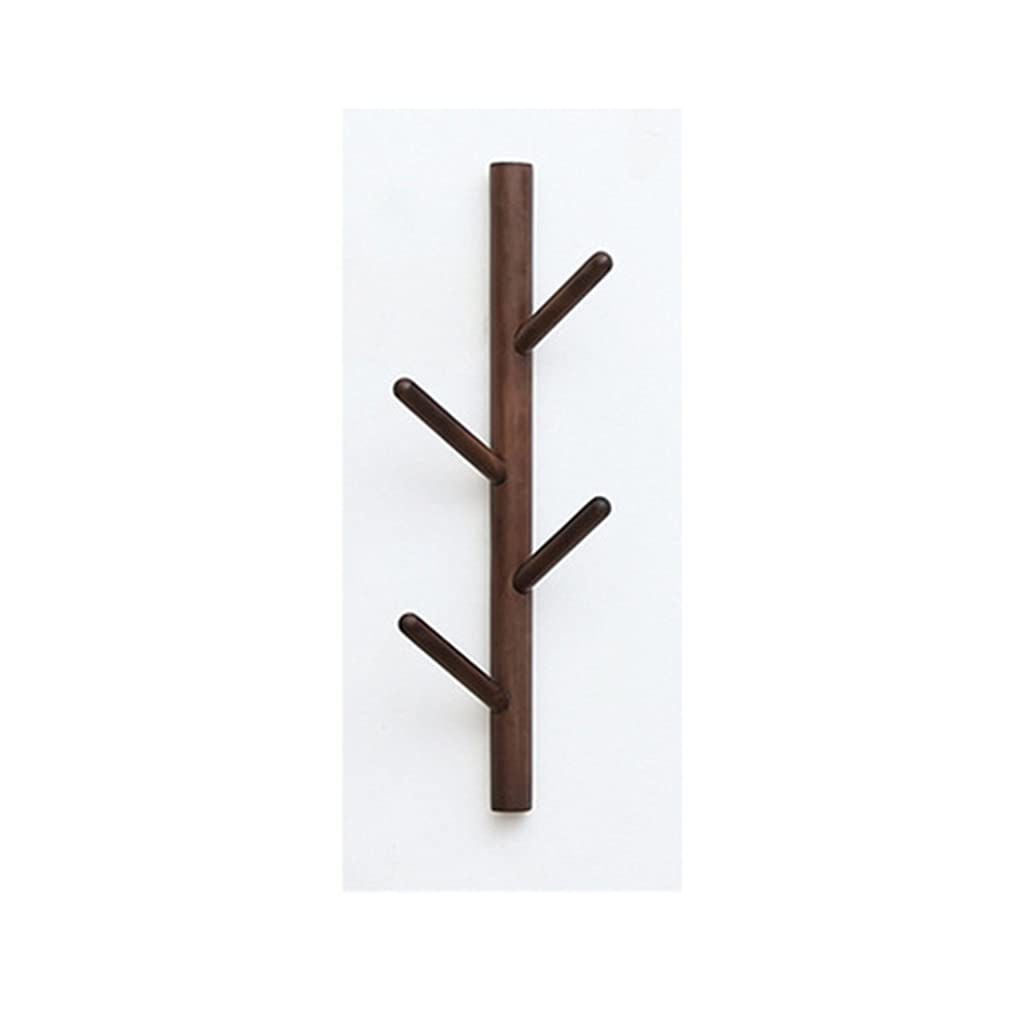 MOBYGKFY Wood Hooks Hanger Holder Clothes Storage Hook Wall Hanging Hanger Home Decor Hanger Hooks Coat Hooks Rack(Coffee)