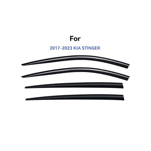 Image of Window Visors Rain Guards for 2017-2023 Kia Stinger, Out-Channel Window Vent Wind Deflectors Visors Shades for 17 18 19 20 21 22 23 Kia Stinger