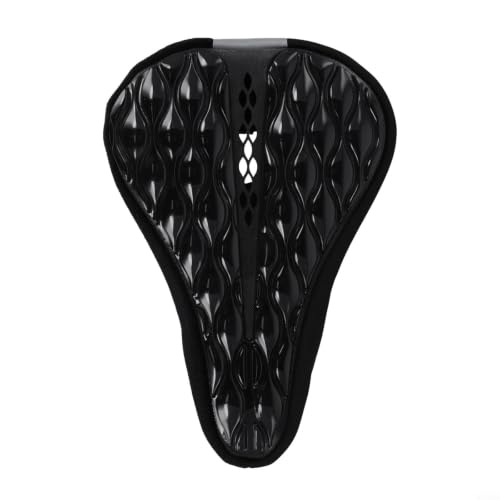 Belnotelt Silicone Bike Seat Cover Thickened Cushion For Mountain Road Cycling Saddle Protection Reduce Vibration Comfortable Riding Black