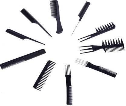 Fabify Professional Hair Cutting & Styling Comb Kit | Set of 10 | Anti-Static, Lightweight & Durable | Salon-Quality Combs for Men, Women & Kids | Detangling, Volume & Precision Styling Tools 4