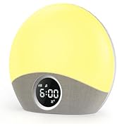 Dreamegg Sunrise 1 lichtwekker, machine, wit, 29 rustgevende geluiden, wekker voor dageraad, slaaproutines, personaliseerbaar, nachtlampje met variabele intensiteit, wekker bij zonsopgang