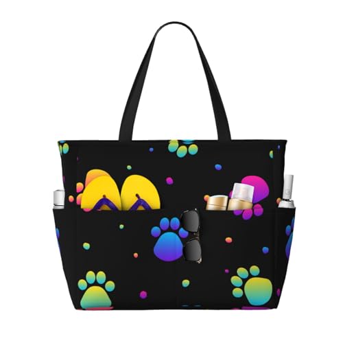 Sac fourre-tout avec poignées grand format pour femme motif animal