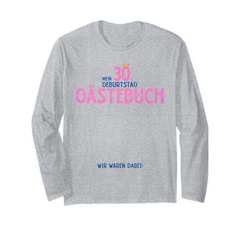Libro de visitas para 30 cumpleaños [2021] – Regalo para año 1991 Manga Larga