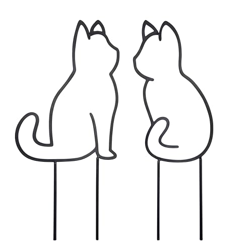 Cat-Shaped Small Trellis for Potted Plants, 13 inches Hoya Trellis 2 Pack