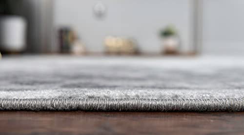 Unique Loom Sofia Collection Area Rug - Larvotto (4' 1" X 6' 1" Rectangle, Dark Gray/ Ivory) #TOP4