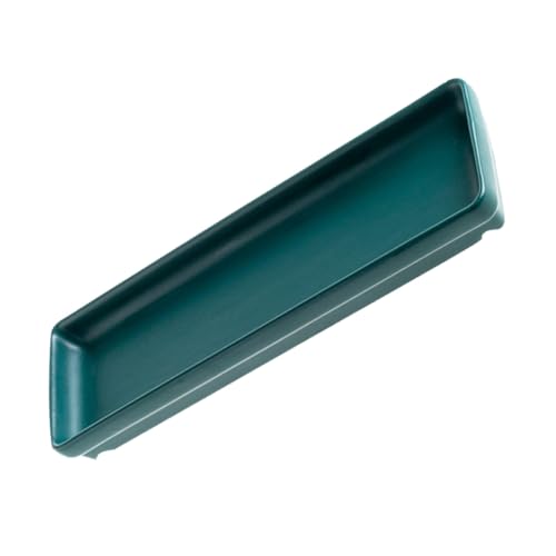 KICHOUSE Ceramic Sushi Plate Green Long Snack Serving Dish Tray for Home and Restaurant Japanese Style Tableware for Appetizers and Small Bites