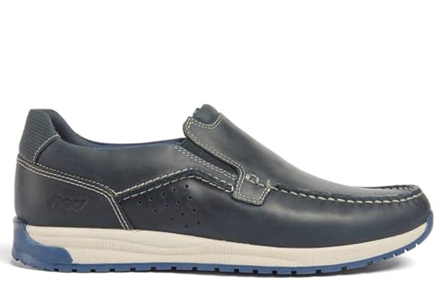 Pod Sean Scarpe Da Barca In Pelle Blu Scuro Da Uomo - EUR 43