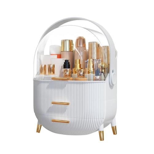 Organizzatore per il Trucco Organizzatori per La Cura Della - Espositori per Cosmetici con Coperchio Trasparente per La Cura per il Bagno pelle