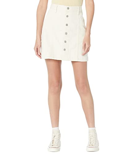 Levi's Women's A-Line Button Front Mini Skirt, Today is The Day-White, 28
