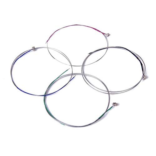 HEALLILY Noyau en Acier Ensemble de E a D G Cordes de Violon Fil D'acier Portable 3/4 4/4 Cordes de Violon Pièces de Violon Accessoires D'instruments