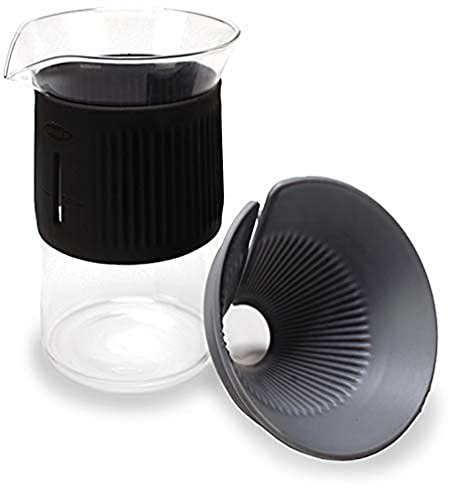 La Cafetière Seattle Drip Coffee Maker Set in Gift Box, Borosilicate Glass/Polypropylene Cone/Silicone Sleeve