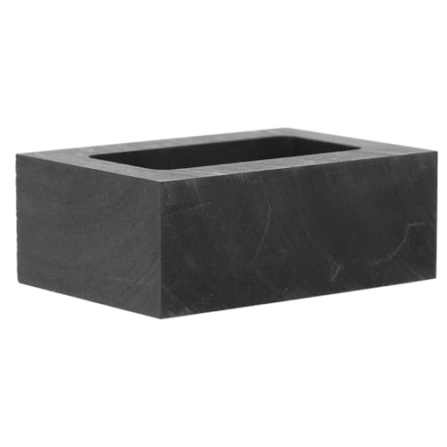 GARVALON Crisol de Grafito para Fundición de Lingotes 50×30×20 Mm Molde de Fundición de Metal Resistente a Altas Temperaturas para Joyería y Laboratorio 200 G