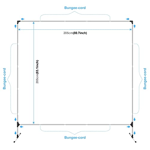 PULUZ Tela verde de fundo verde de 2 x 2 m, fundo portátil dobrável Chromakey com base de alumínio p