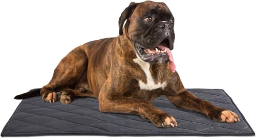 Chew Proof Dog Crate Pad Mat-22×35 inches More Durable and Indestructible Fabric Dog Bed for Chewers Tough on Their Bed-Durable Kennel Pad for Dogs Cages-Water Resistant and Washable (Black) Chew Proof Dog Crate Pad Mat-22×35 inches More Durable and Indestructible Fabric Dog Bed for Chewers Tough on Their Bed-Durable Kennel Pad for Dogs Cages-Water Resistant and Washable (Black)