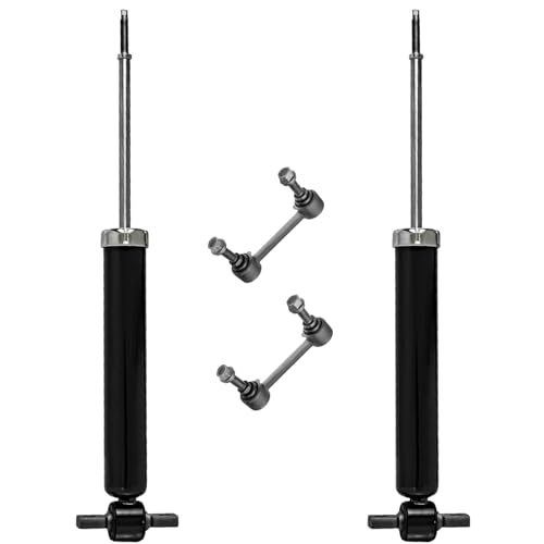 Image of Detroit Axle - Rear 4pc Shock Absorbers Kit for 13-18 Ford Fusion, 2 Shock Absorbers 2 Stabilizer Sway Bar End Links 2013 2014 2015 2016 2017 2018 Replacement