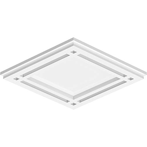 Image of Ekena Millwork CMP14X9DD Diamond Architectural Grade PVC Contemporary Urethane Ceiling Medallions 14 inchW x 9 3 /8 inchH x 4 3 /4 inchC x 1 inchP