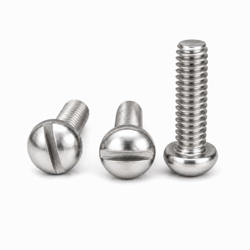 Image of By inchVP INDUSTRIES inch (Pcs-25) 3 /16 inchx 3 /4 inch inch Pan Slotted Round Head Screw Stainless Steel | Pan Head Screws,Fully Thread,Machine Thread