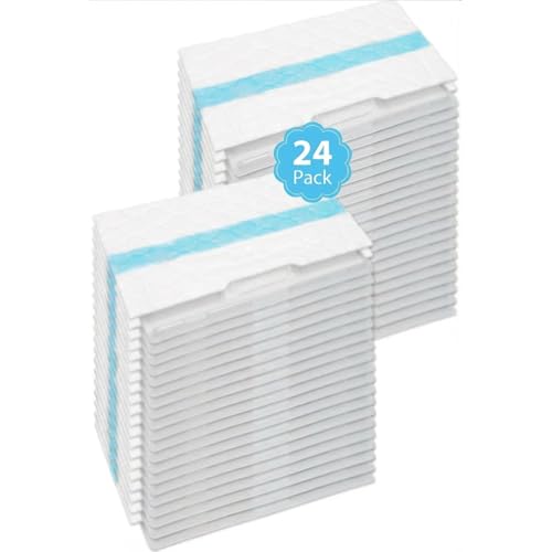 VGBOP 24PC Disposable Mopping Pad Refills for Shark VACMOP - Premium Hard Floor Cleaning Pads Compatible with Shark Vacmop Pro VM252/VM251/VM250/VM200/VC205/QM250/VM190/VM200P12/VMP30 Models6