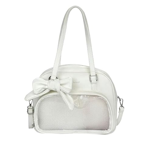 Ita Bag with Bow Pin Display Handbag Cute Kawaii Crossbody Bag PU Top Handle Purse Lolita Bag for Anime Cosplay