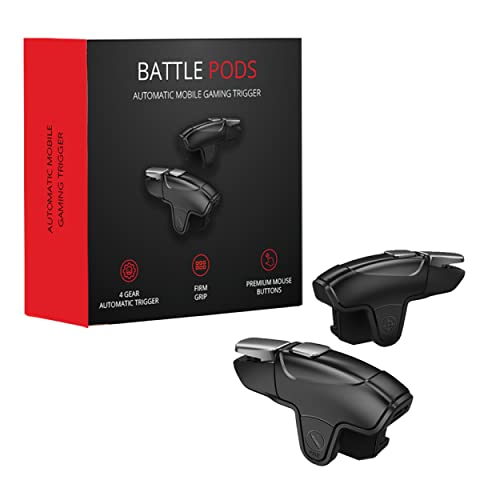 Image of AtomZ Battlepods Z3 Automatic Electric Conductive Gaming Triggers with Burst Mode Function for Mobile Game, BGMI /FreeFire /COD Mobile /Fortnite /etc.- Works with Most Android and iOS Phones-1 Pair
